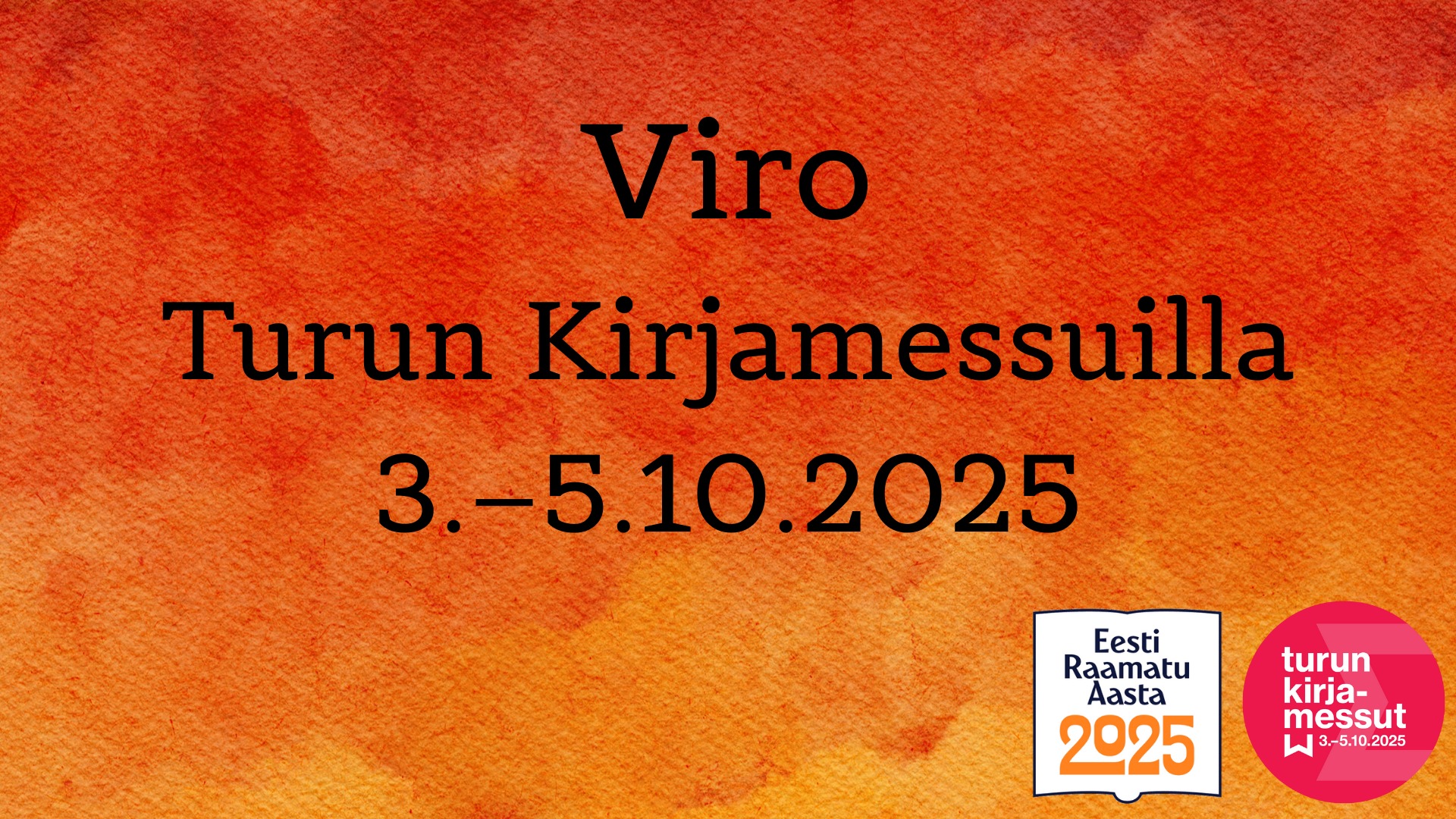Viro Turun Kirjamessuilla 2025